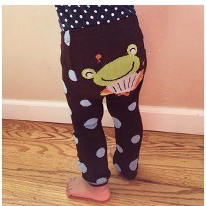 WRAPABLES Baby Leggings Accordion Frog 6-12m NWT